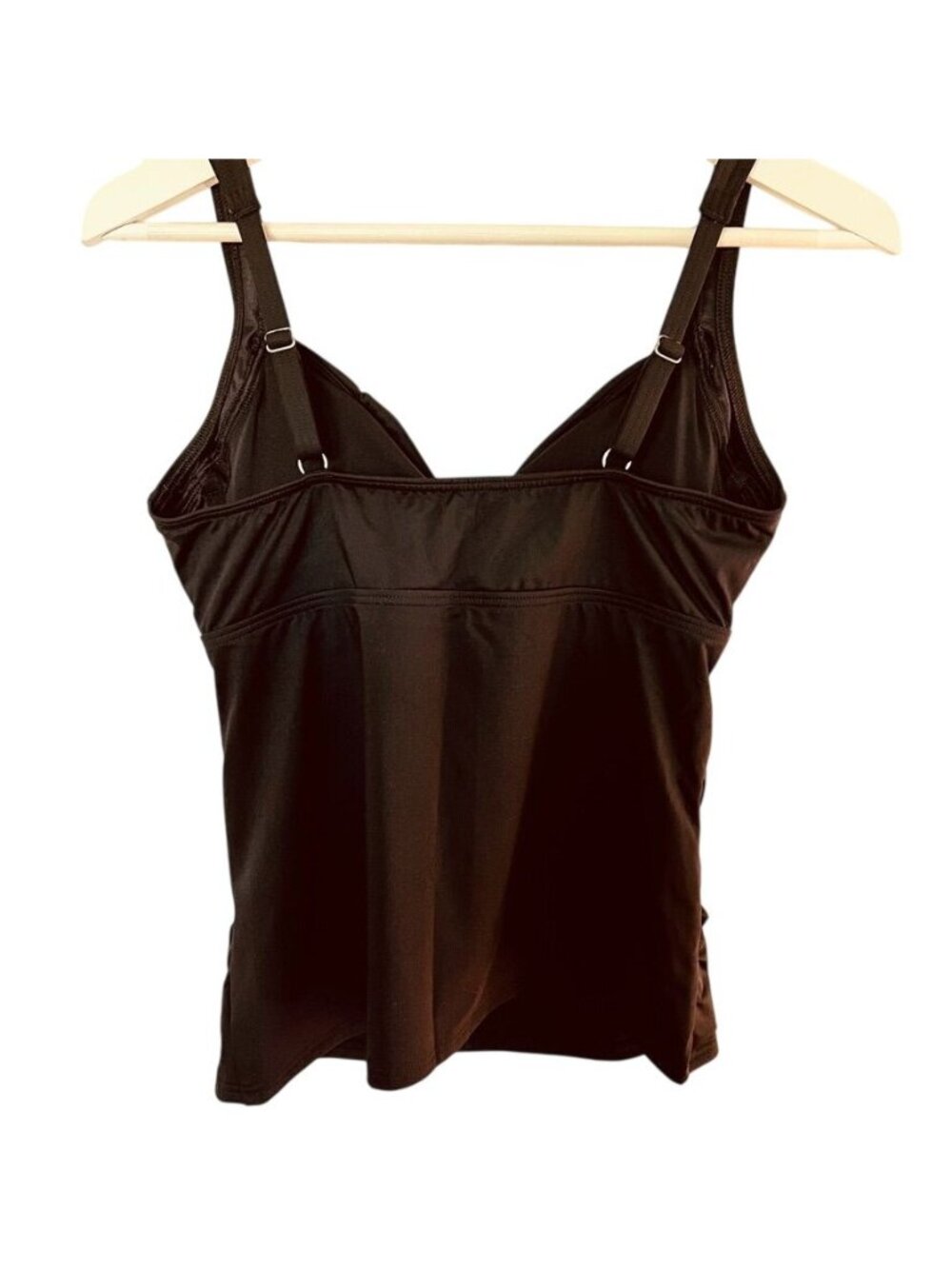 Lands End Womens Sz 8P Sweetheart Wrap Underwire Petite Tankini Top - Picture 3 of 14